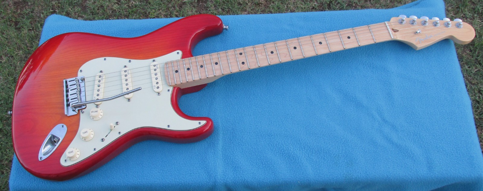 Fender American Deluxe ASH Stratocaster 2013-N3 Pickups-Maple-Aged Cherry-L@@K!
