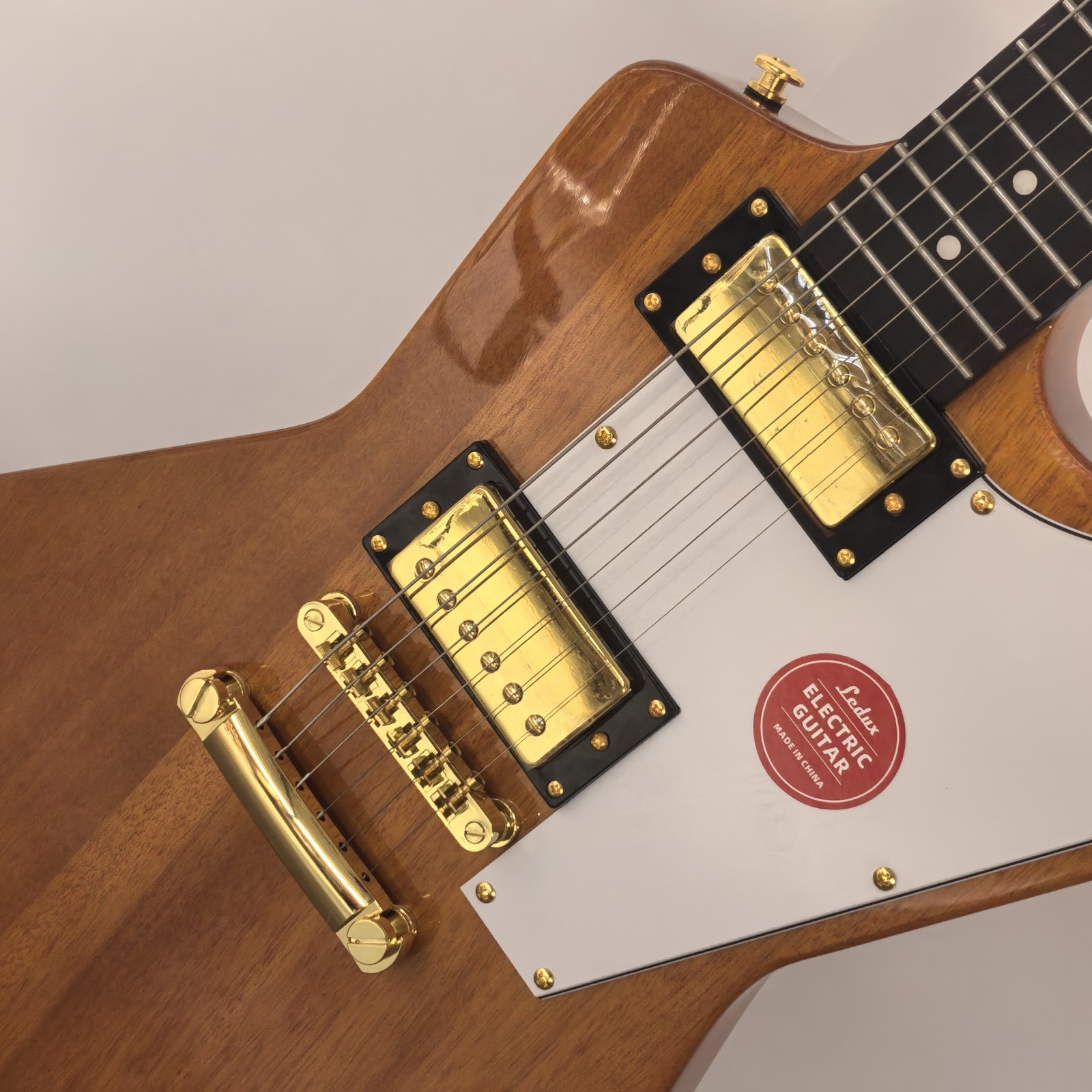 Fanctory transparent Yellow Electric Guitar white pickguard gold part fast ship