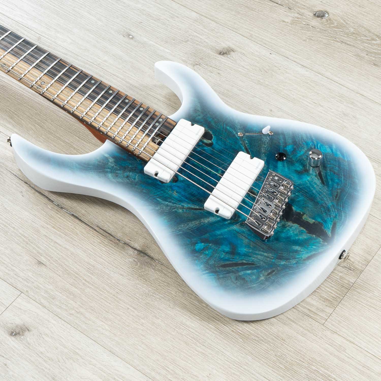Legator N8FOD Ninja Overdrive Multi-Scale 8-String Guitar, Arctic Blue