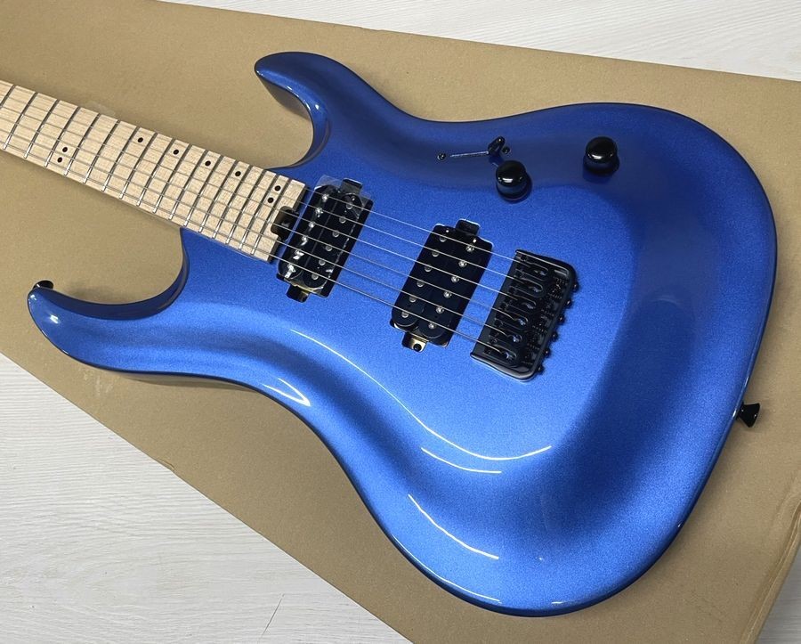 Ariaproii Mac-D600 Mrbl Metallic Royal Blue Ash Body Mac Series Electric Guitar