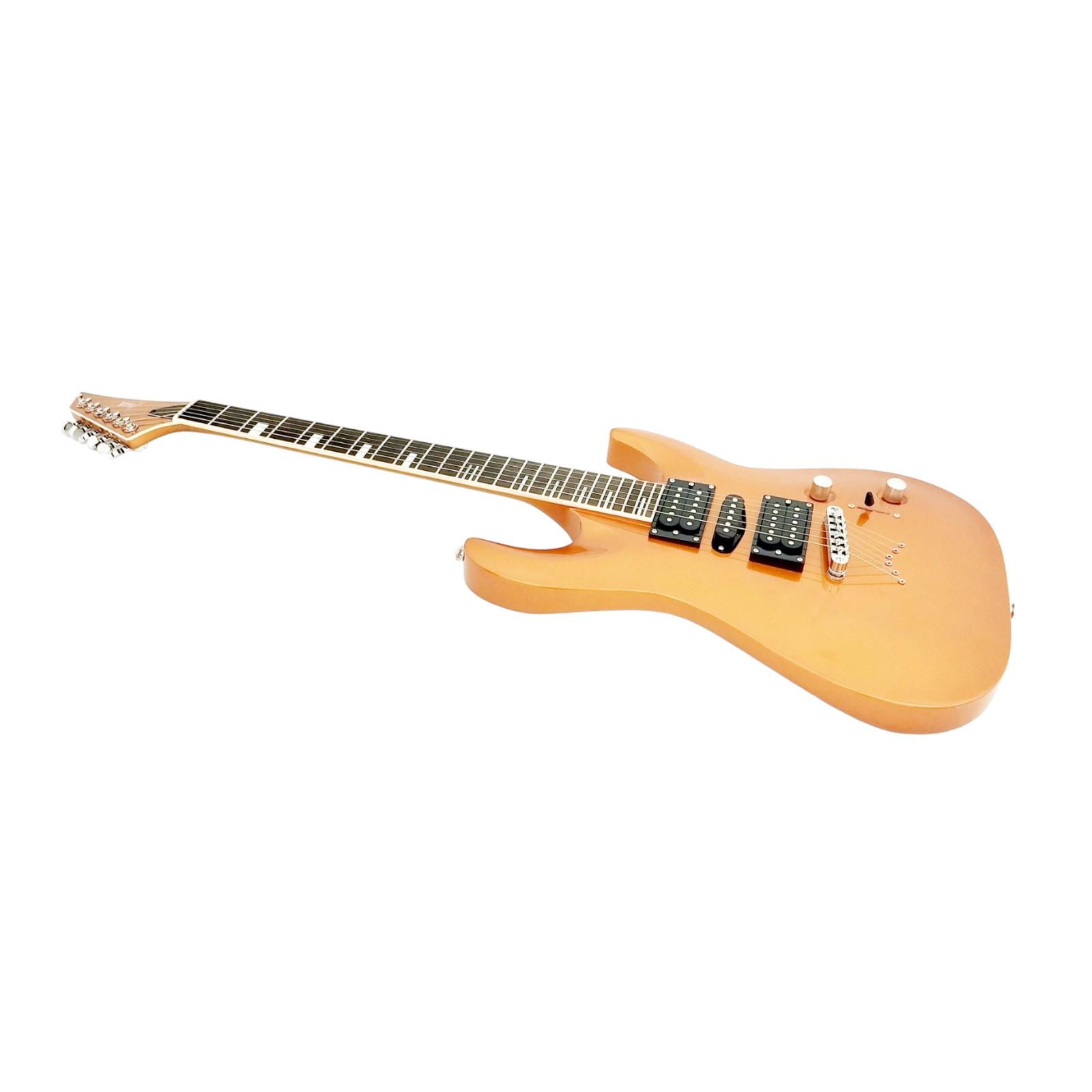 Haze Neck-Thru Electric Guitar, Metallic Gold + Free Gig Bag, Strings SEG-258GD