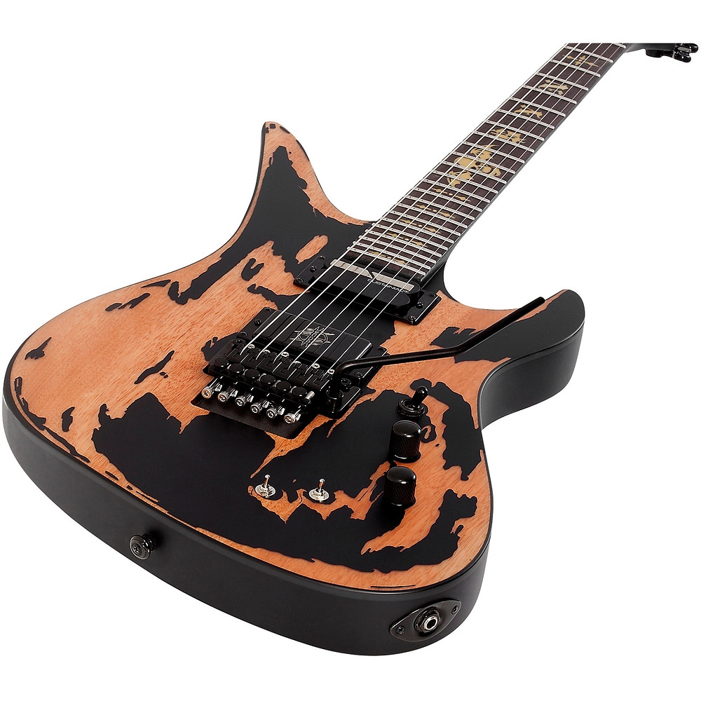 Schecter Guitar Research Synyster CustomS Electric Guitar Distressed Satin Blk
