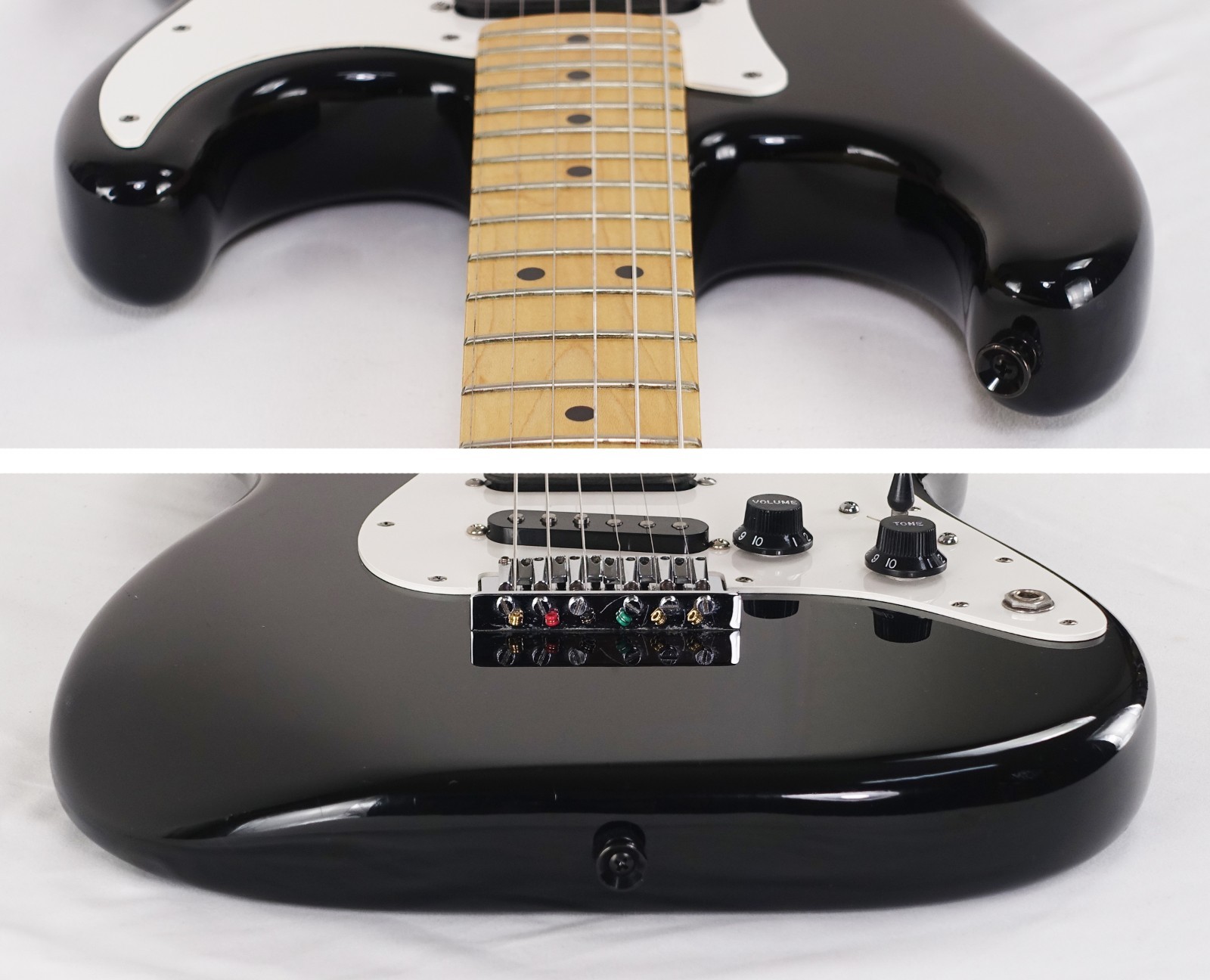 1983 Fender 2 Knob Stratocaster Black Rare Hardtail with Hardshell Case