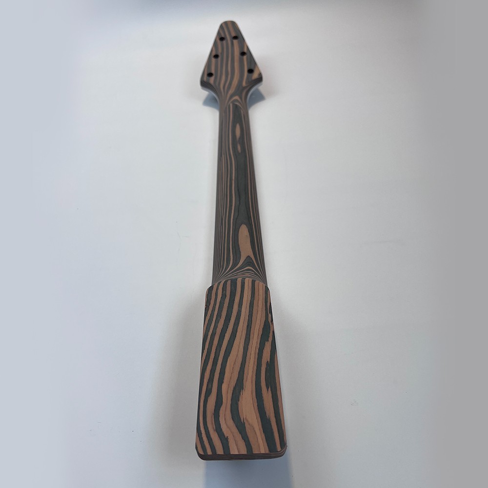 DIY Electric Guitar Kits Unfinished Zebrawood 22 Frets V Free Shipping