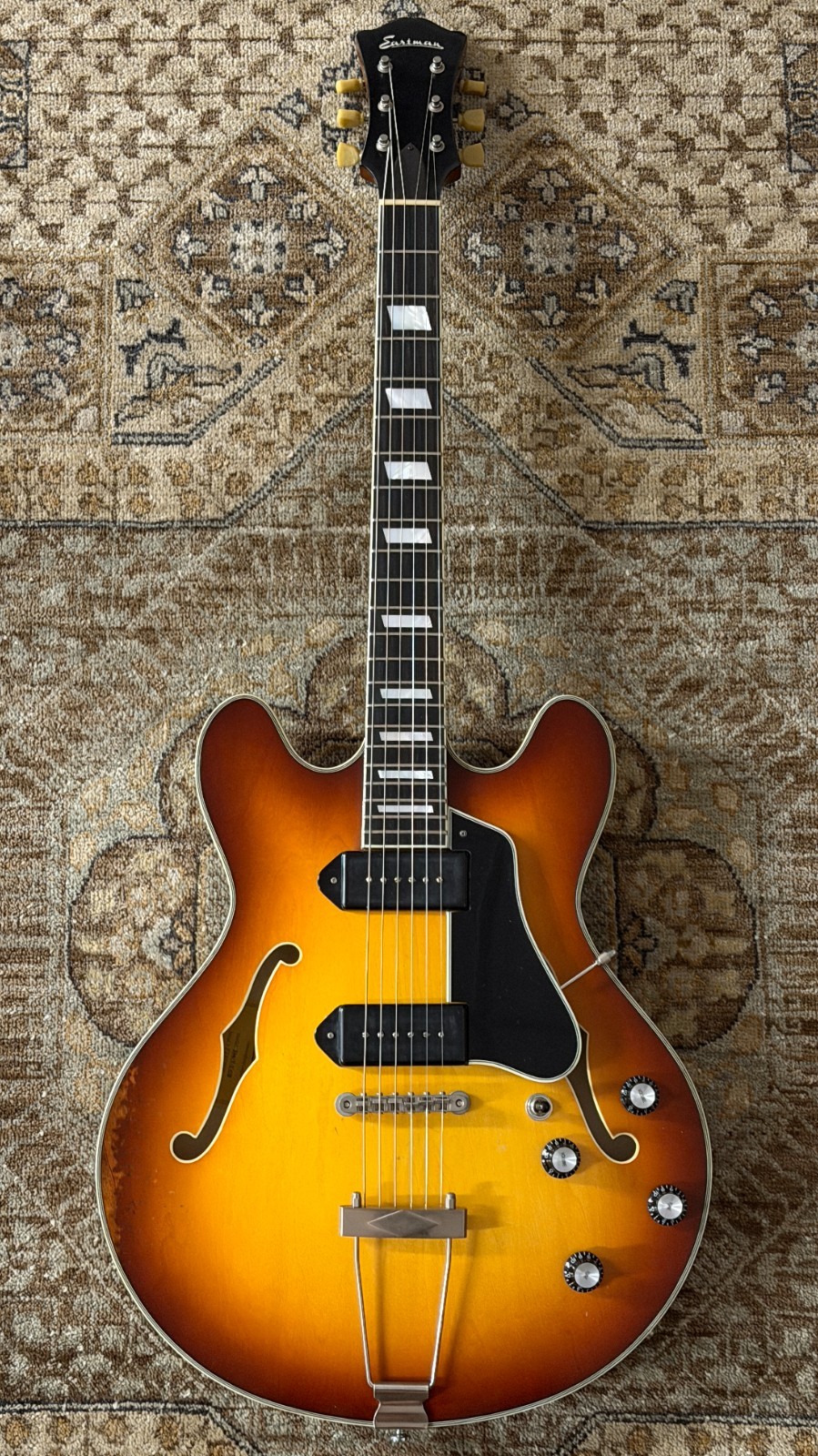 Eastman T64/V-T-GB in Goldburst w/ Lollar P90s, Hardshell Case & Pro Setup