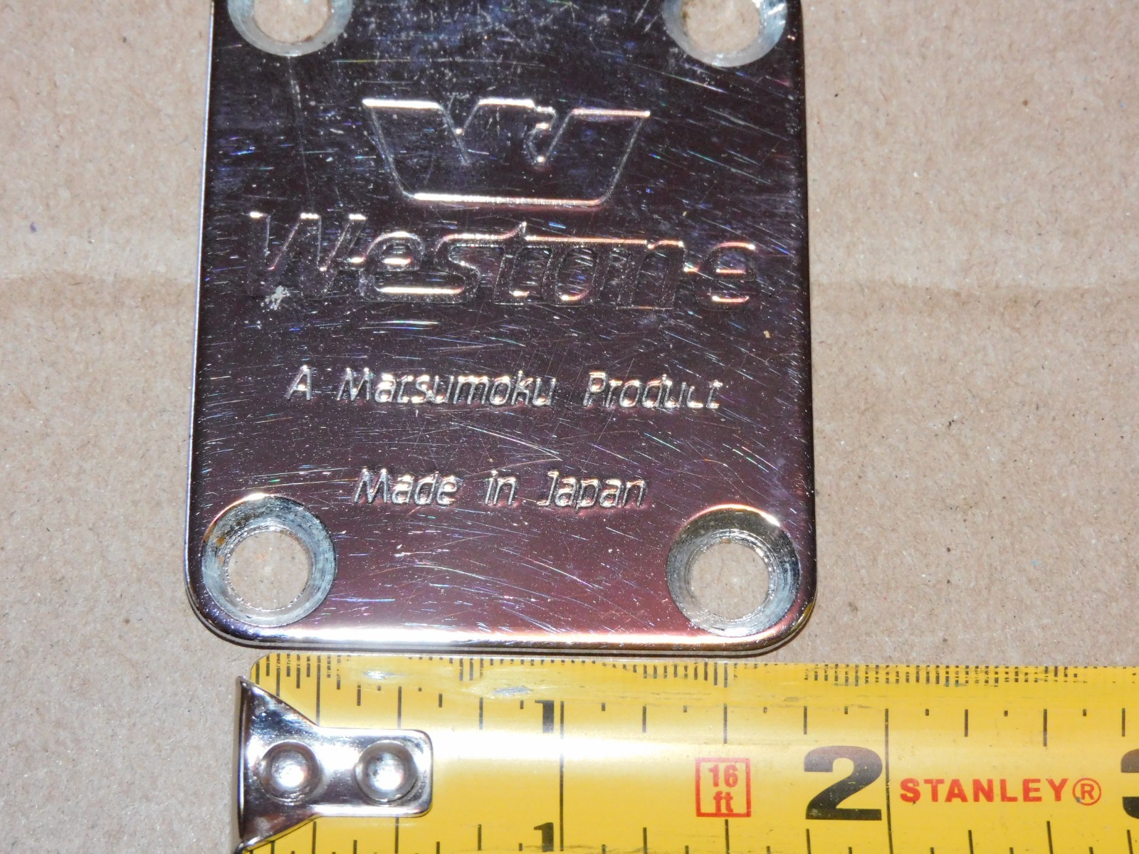 Vintage Westone Spectrum SX Guitar Neckplate Matsumoku Japan Parts Project