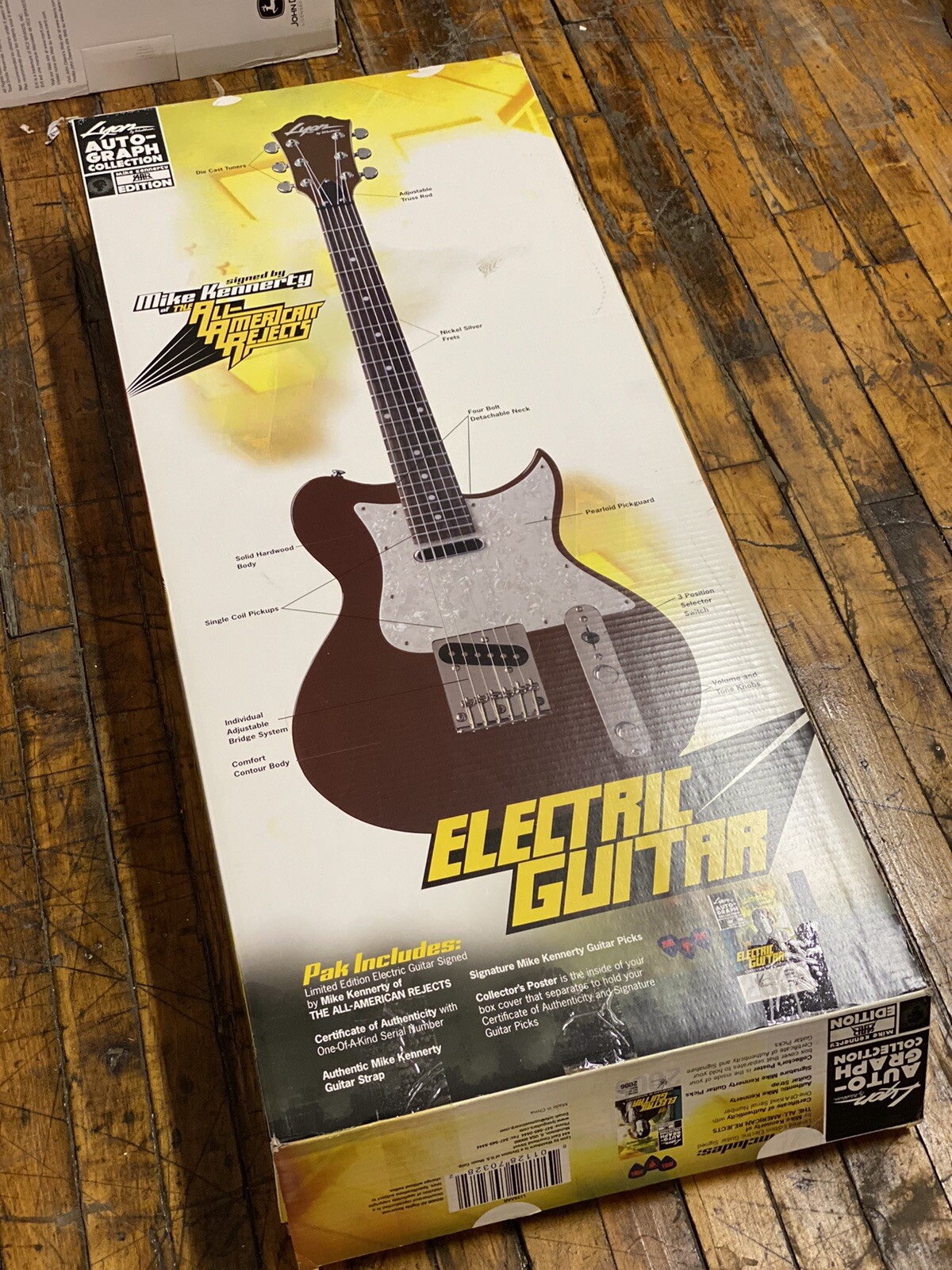 All American Rejects Autographed Electric Guitar Mike Kennerty Washburn Lyon New