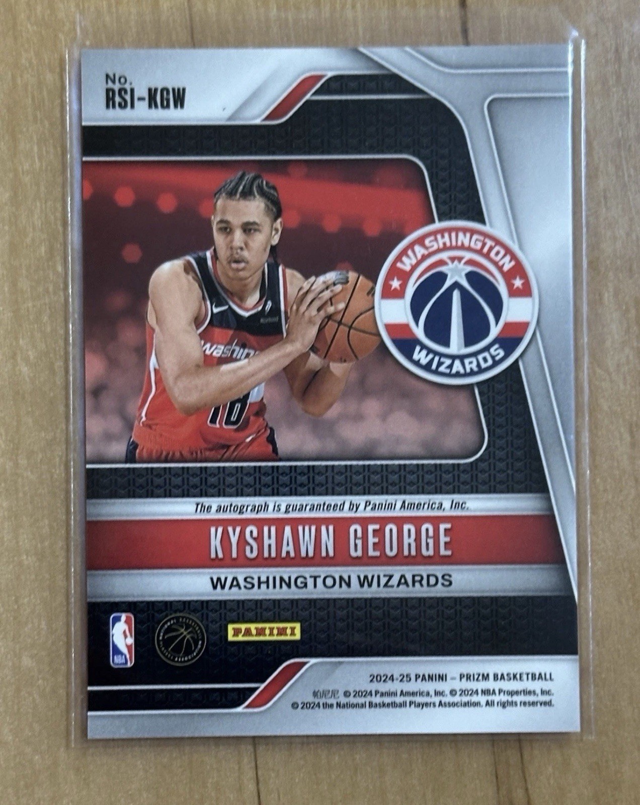 Rare 2024-25 Prizm Basketball Kyshawn George Rookie Auto RSI-KGW RC Centered! 🔥