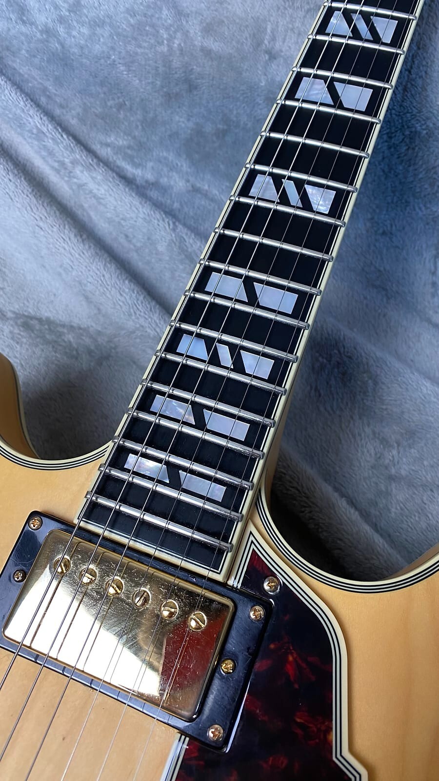 D’Angelico Deluxe DC Semi-hollowbody Electric Guitar – Satin Honey – full size