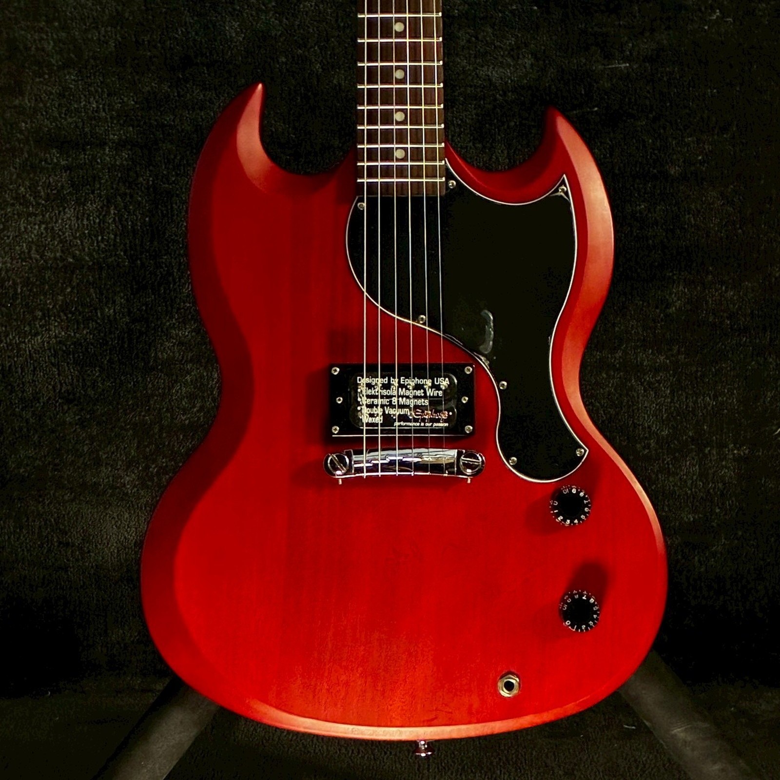 Epiphone SG Junior 2017 Cherry Used Mahogany Body Mahogany Neck w/Soft Case
