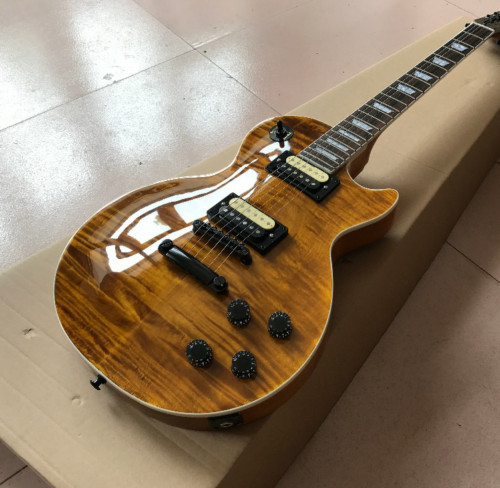 1959 R9 LP Electric Guitar Tiger Flame Brown Burst Standard Electric Guitars