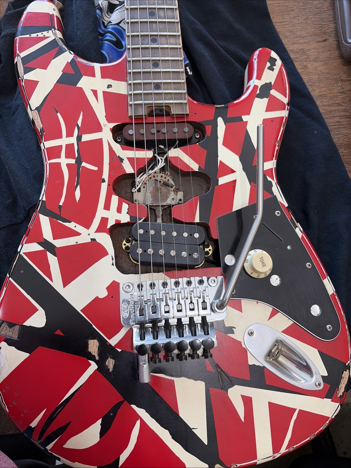 EVH Striped Series Frankenstein Frankenstrat Guitar with Quarter Relic version