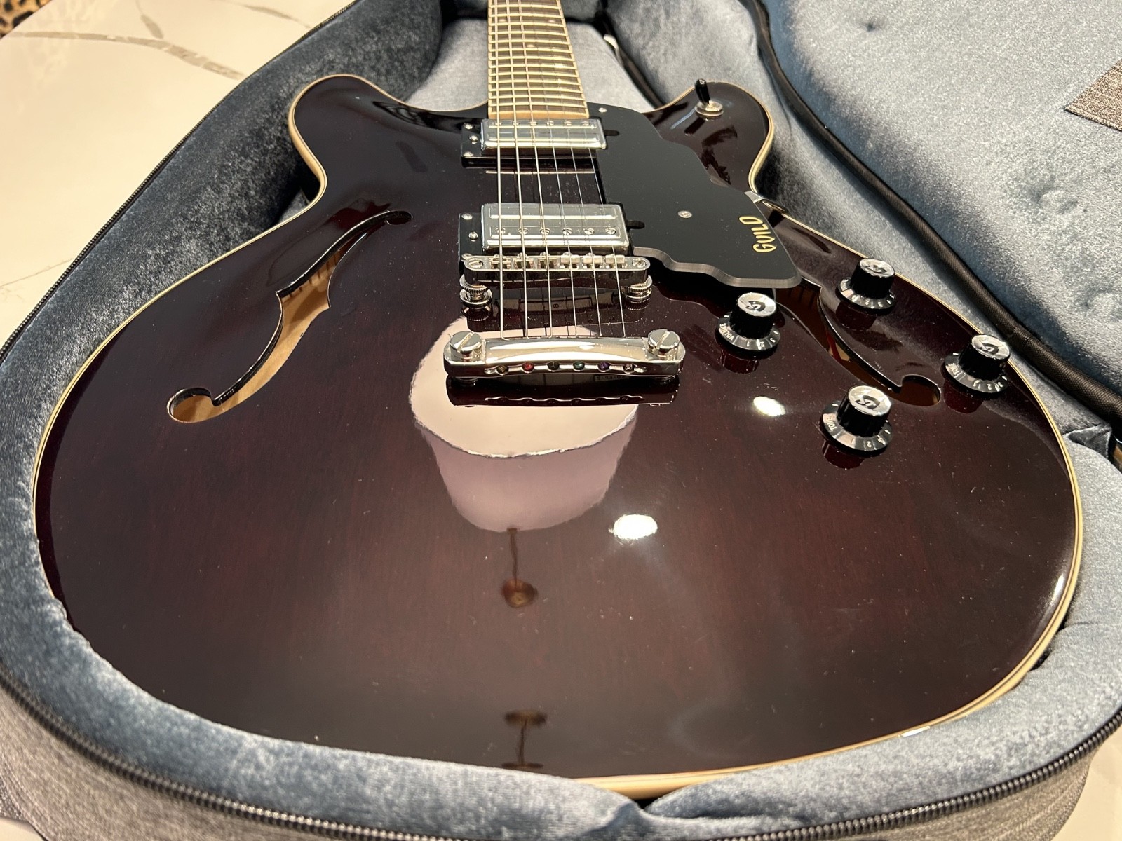 Guild Starfire I DC Vintage Walnut Double Cutaway Semi Hollow Electric *Open Box