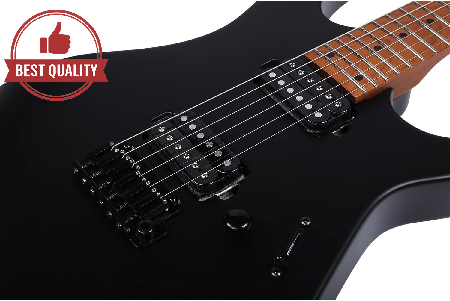 Vola OZ 24 RV SRM Black Matte Electric Guitar w Roasted Maple Neck Gotoh Bridge