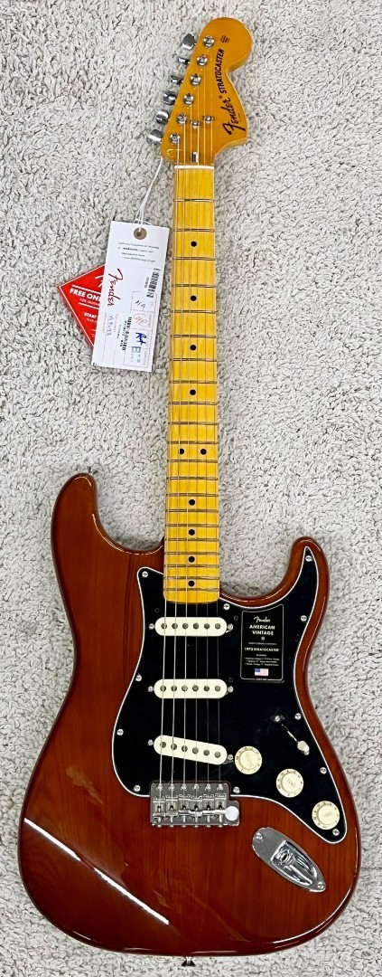 Fender American Vintage II 1973 Mocha Stratocaster Electric Guitar with HardCase