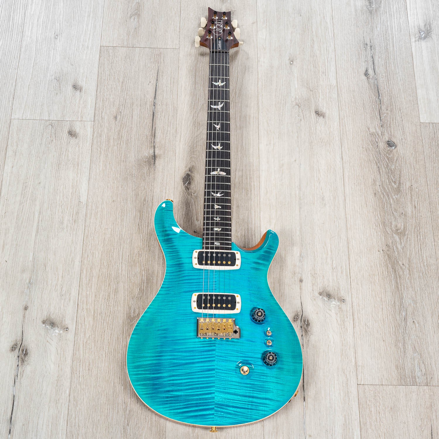 PRS Paul Reed Smith Custom 24-08 10-Top Guitar, TCI Pickups, Wings, Carroll Blue