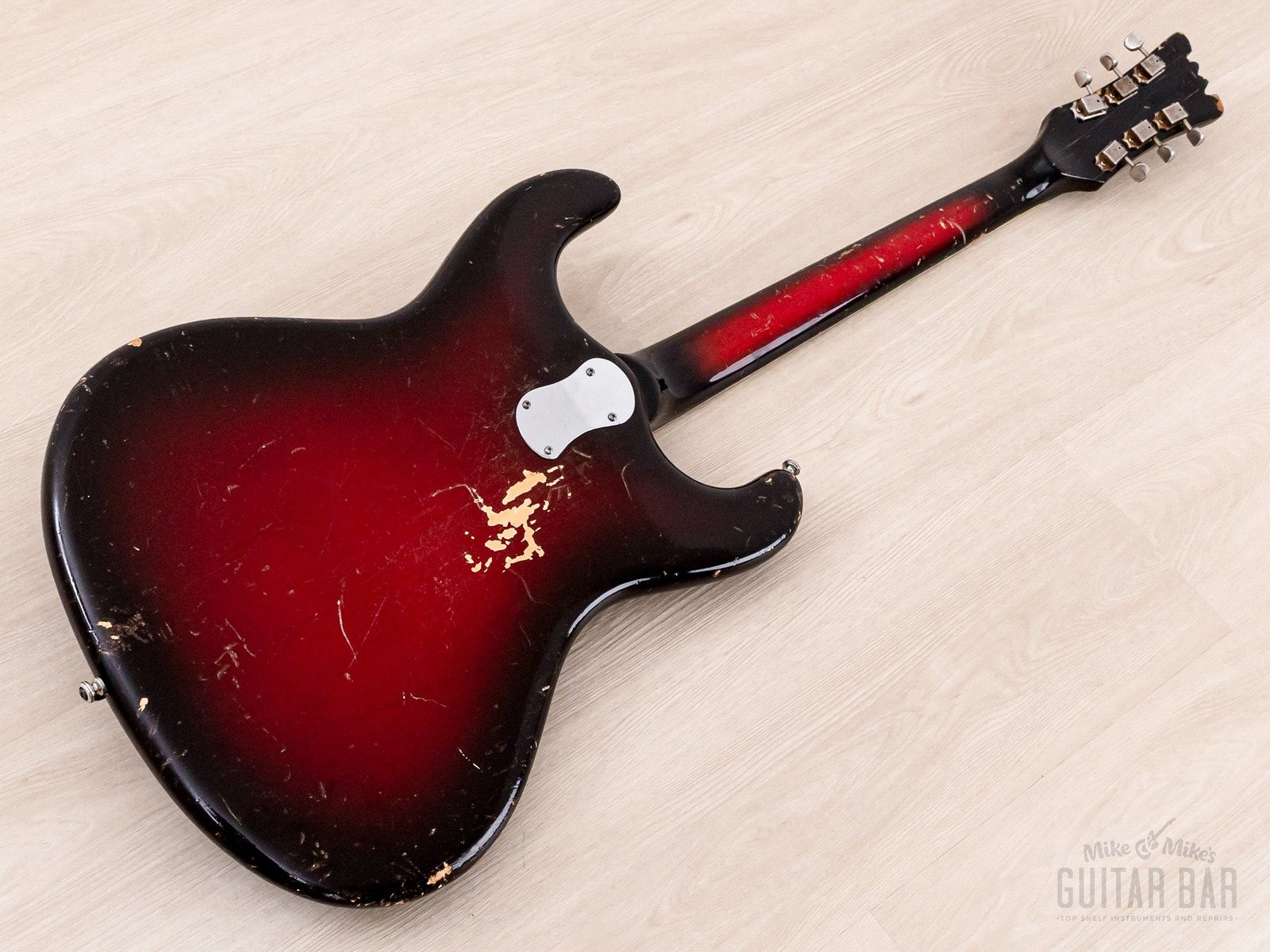 1964 Mosrite Ventures Model Vintage Guitar Red Sunburst w/ Vibramute, Case