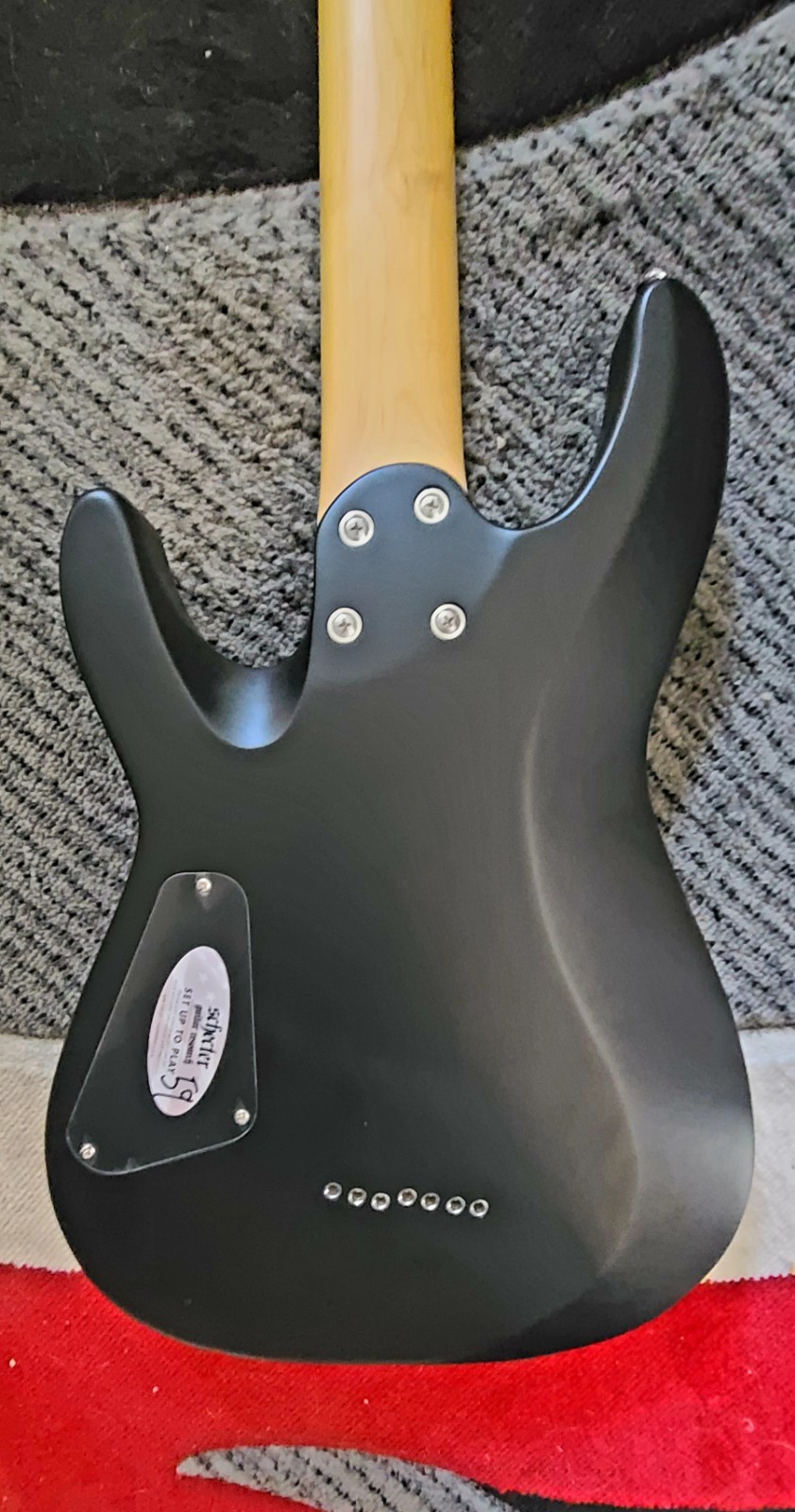 Schecter Diamond Series C-7 Deluxe Satin Black Electric Guitar