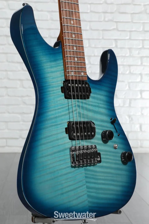Ibanez Standard AZ24S1F Electric Guitar – Transparent Turquoise Burst
