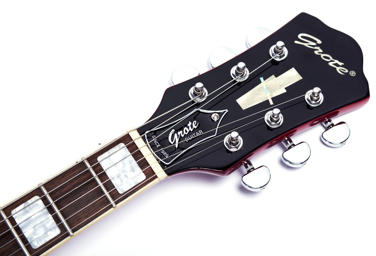 Grote Jazz Electric Guitar Semi-Hollow Body Chrome Hardware P90 pickup Red