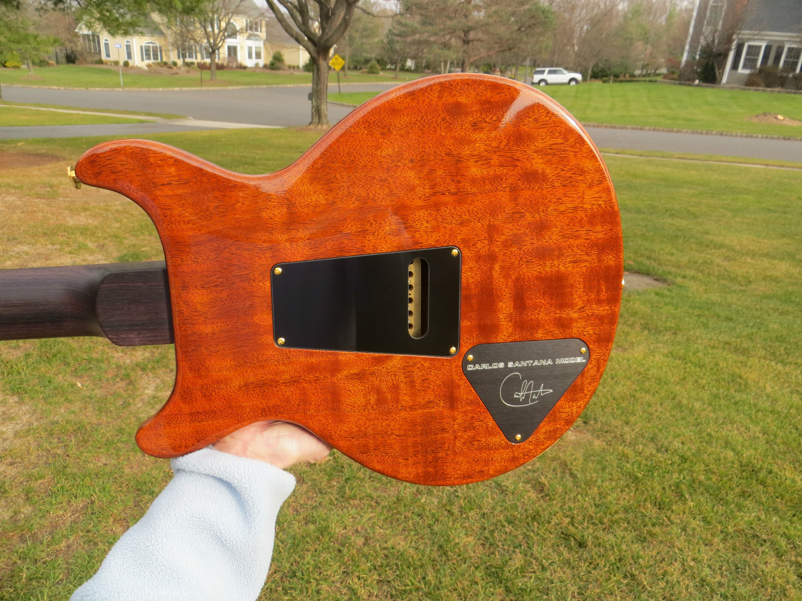 Prs Private Stock Santana 3 One Piece Burl Maple Top Rosewood Neck Gold Birds