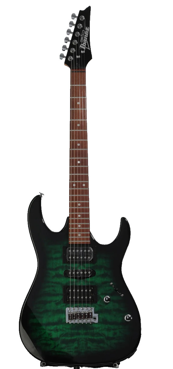 Ibanez Gio GRX70QA Electric Guitar – Transparent Emerald Burst