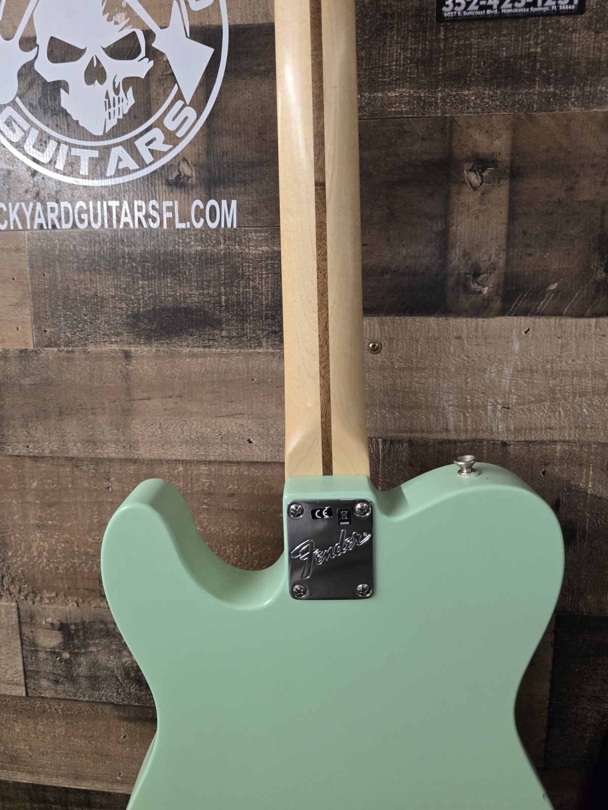 2019 Fender American Performer Telecaster HUM Satin Surf Green.