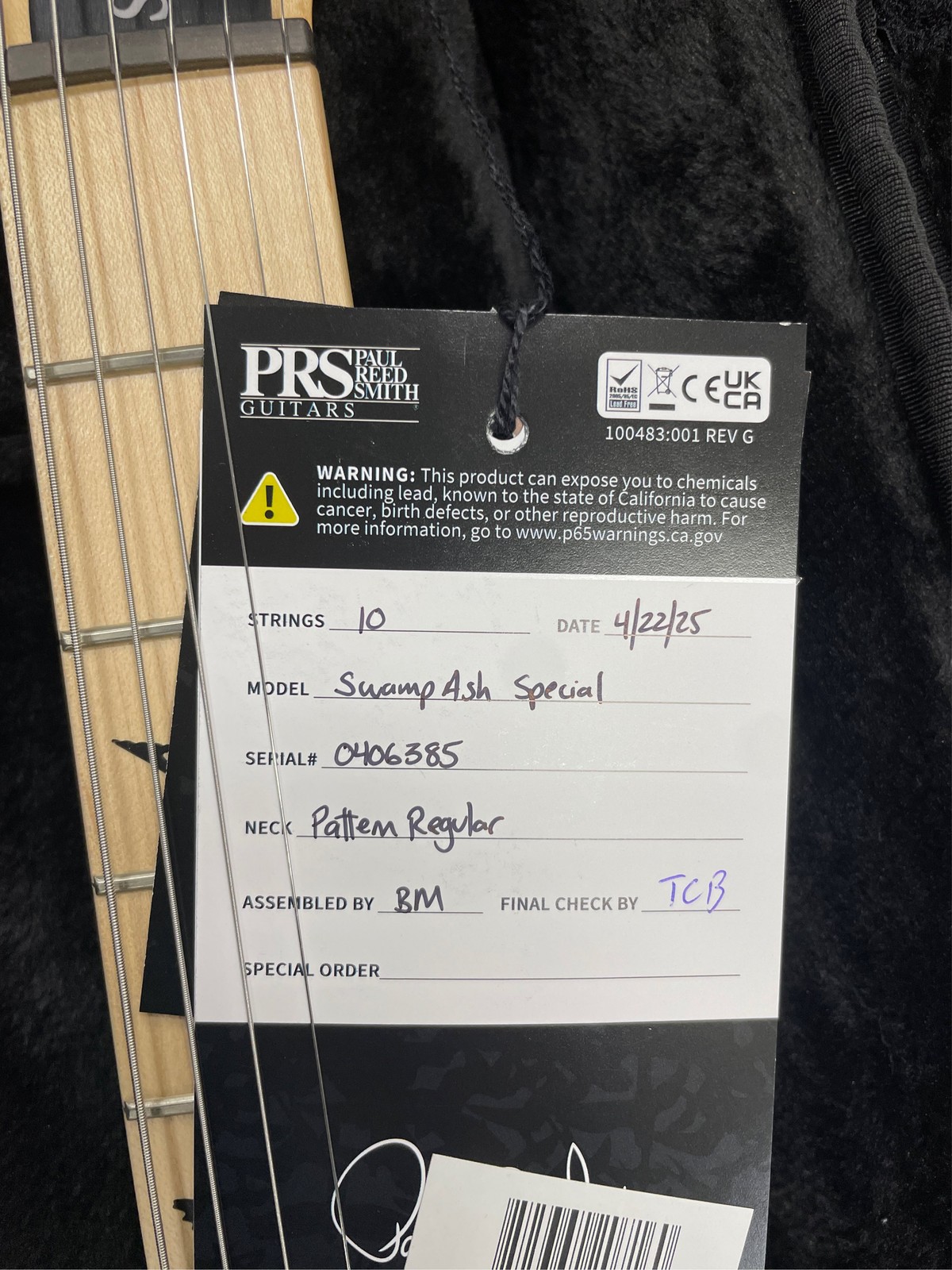 PRS SE Swamp Ash Special Electric Guitar, Charcoal with Gigbag