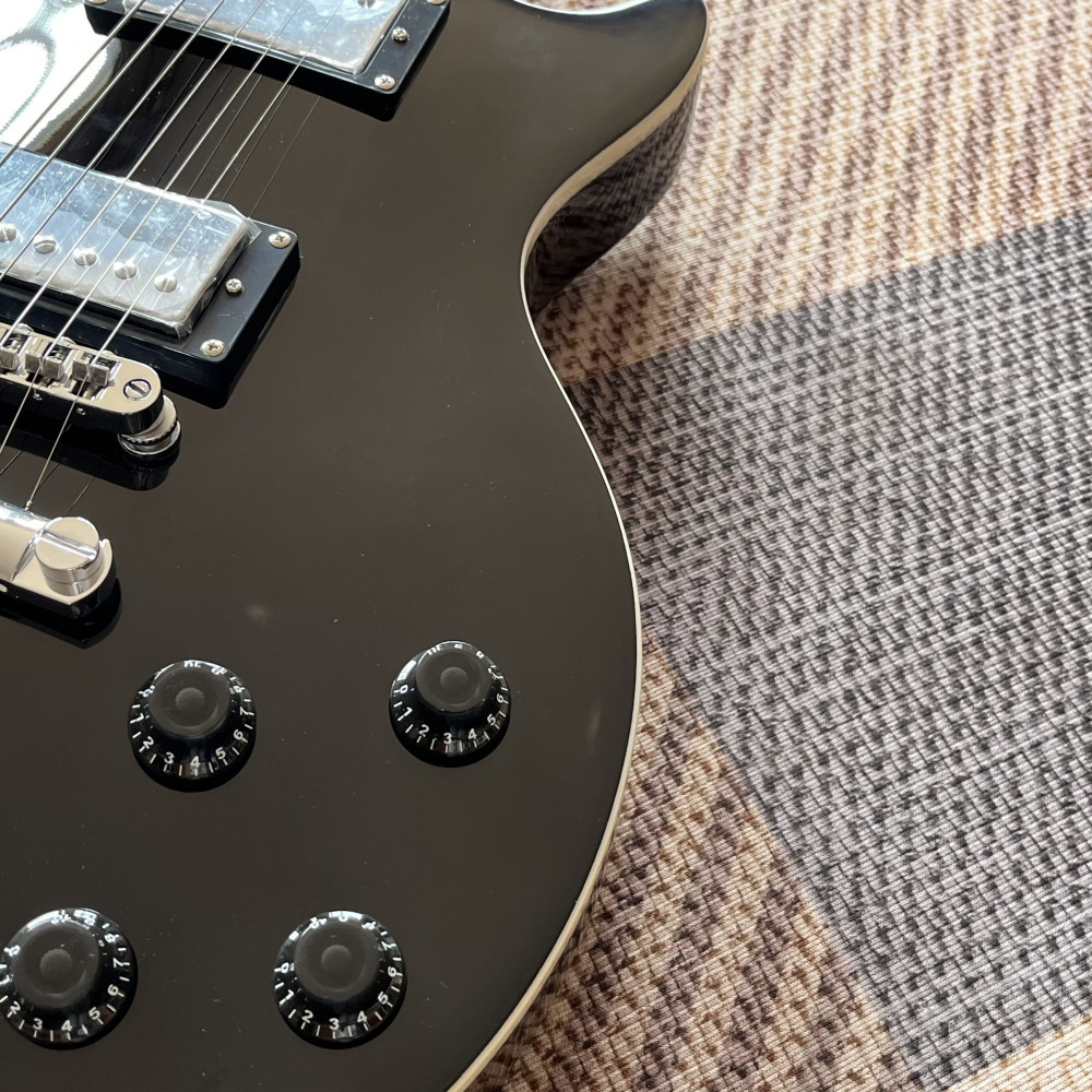 In stock Black Standard electric guitar Chrome hardware 6 strings free shipping