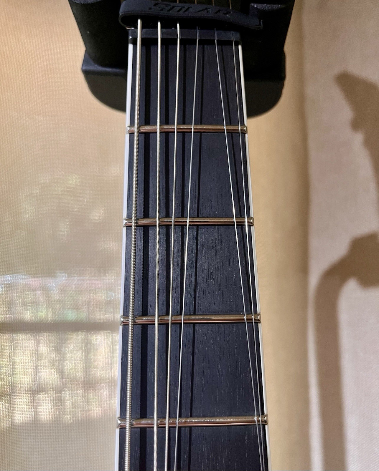 Solar S1.6C+ – Carbon Matte Black Electric Guitar – Evertune Bridge – With Case