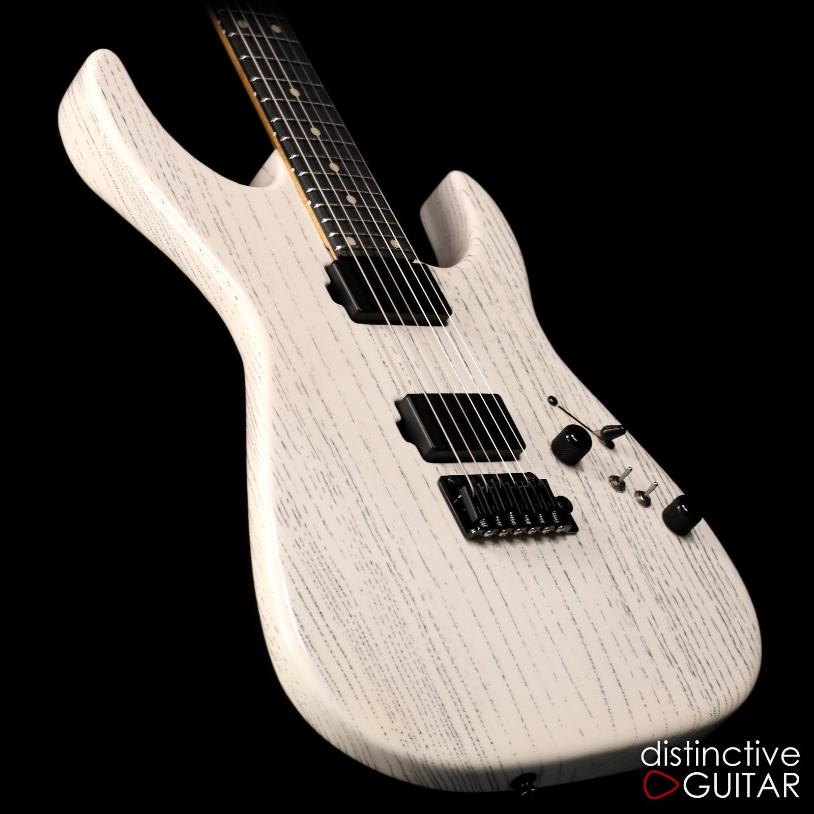 NEW TOM ANDERSON GUITARWORKS ANGEL PLAYER – WHITE W/ BLACK DOG HAIR – 24 FRETS