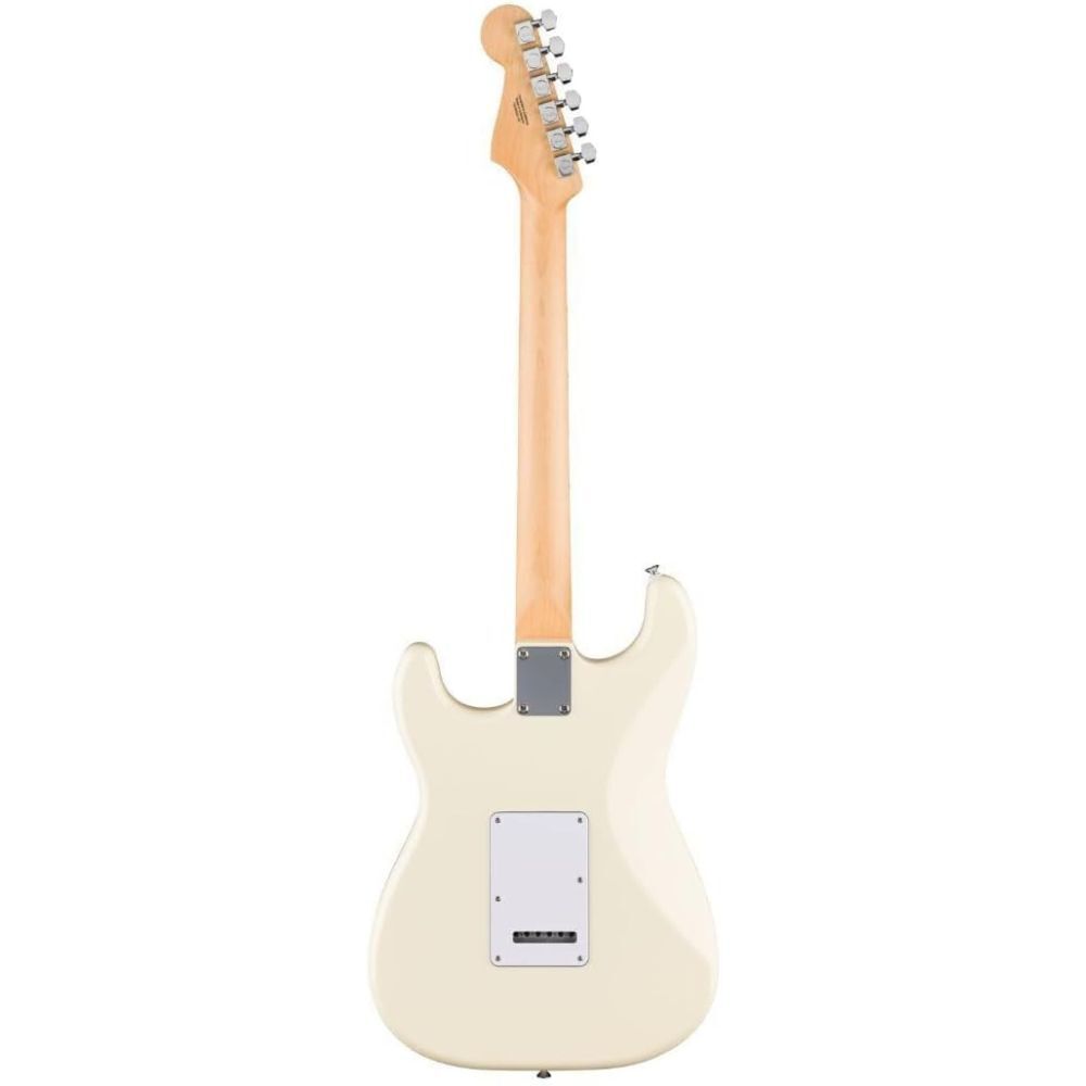 Fender Standard Stratocaster Electric Guitar – White w/ Picks, Cable , Strap KIT
