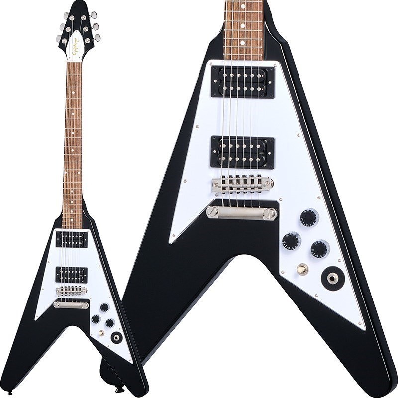 Epiphone Inspired by Gibson Kirk Hammett 1979 Flying V Ebony w/Hard Case New