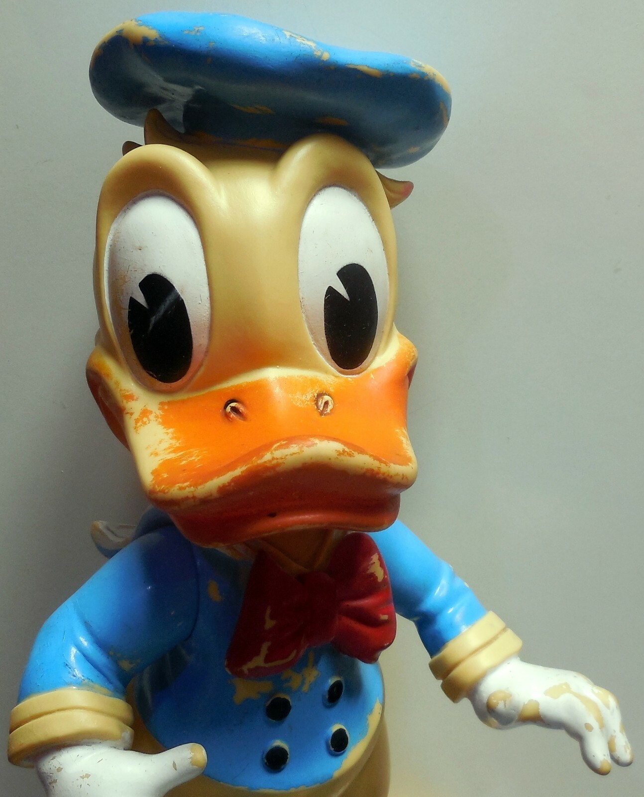 VINTAGE LARGE TOY SQUEAK RUBBER DONALD DUCK LEDRAPLASTIC LEDRA DISNEY 1962