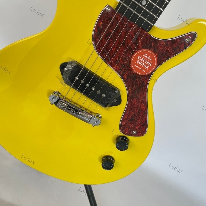 Electric Guitar Junior Yellow Rosewood Fretboard Mahogany Solid Body P90 Pickup