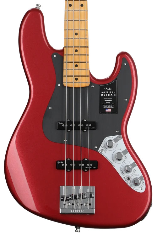 Fender American Ultra II Jazz Bass – Sinister Red, Maple Fingerboard