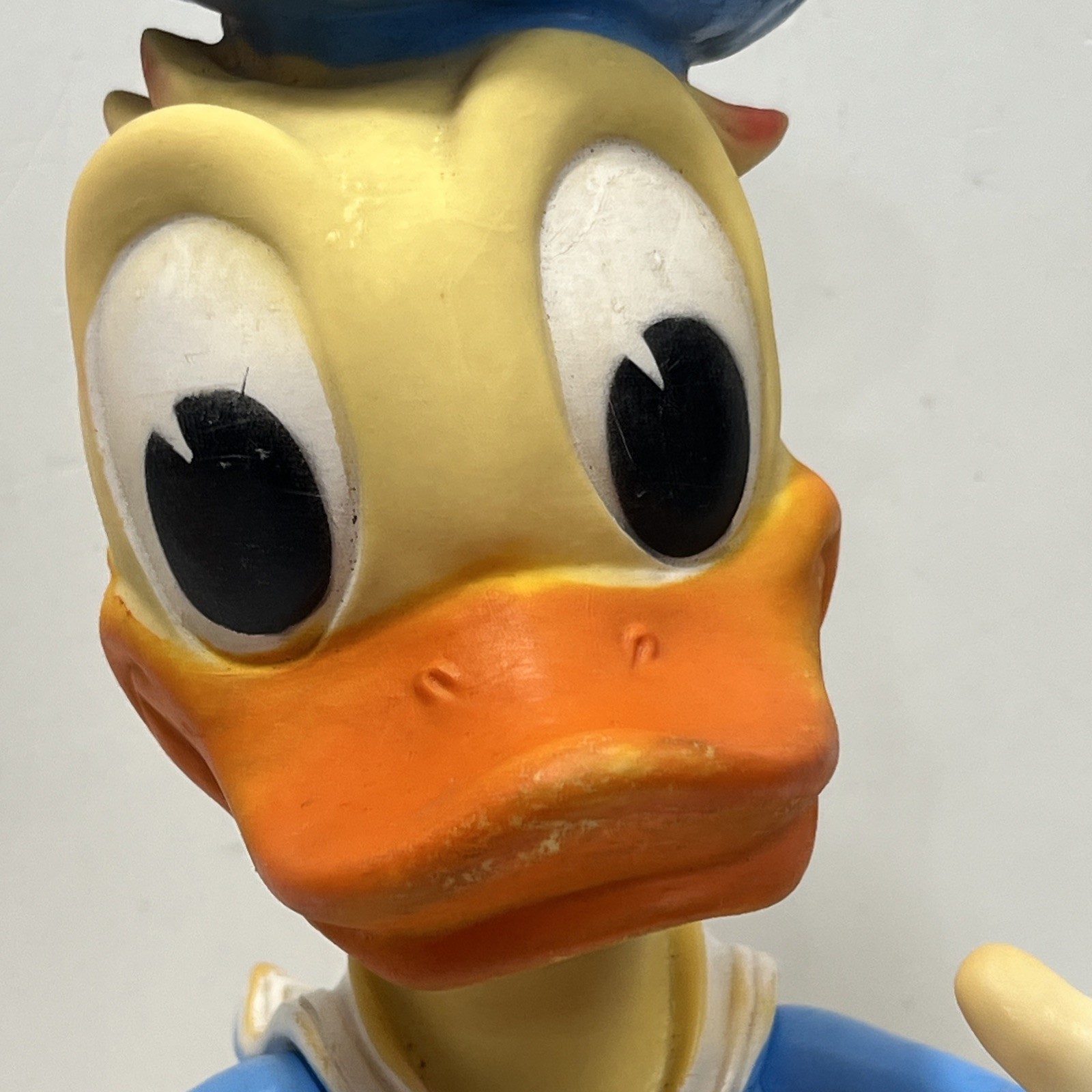 VINTAGE Disney Donald Duck Squeak Toy Large 10” LEDRAPLASTIC LEDRA 1962 Rare