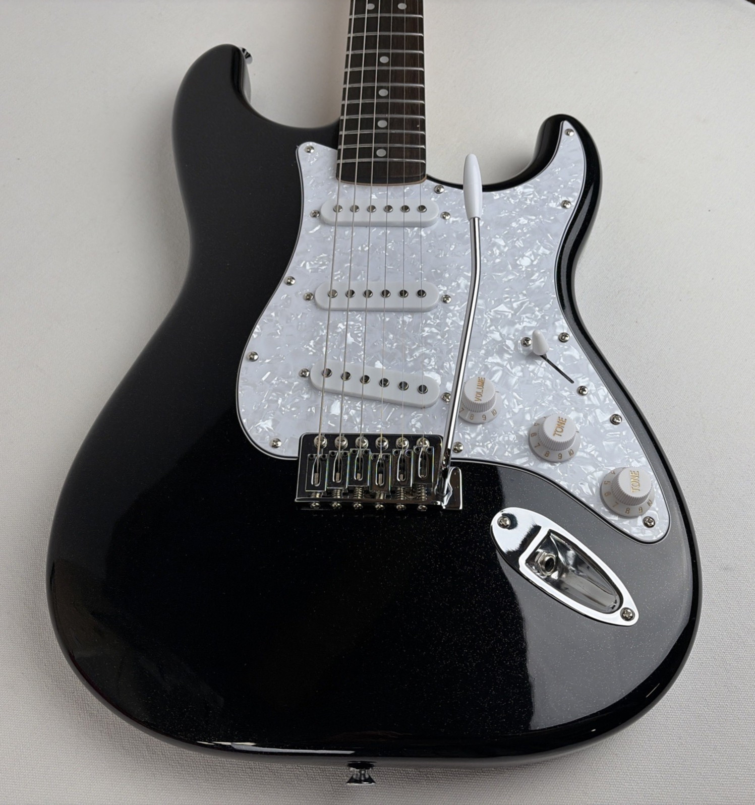 Metallic Black Starcaster Strat by Fender Electric Guitar ~ With Gig Bag ~ Nice