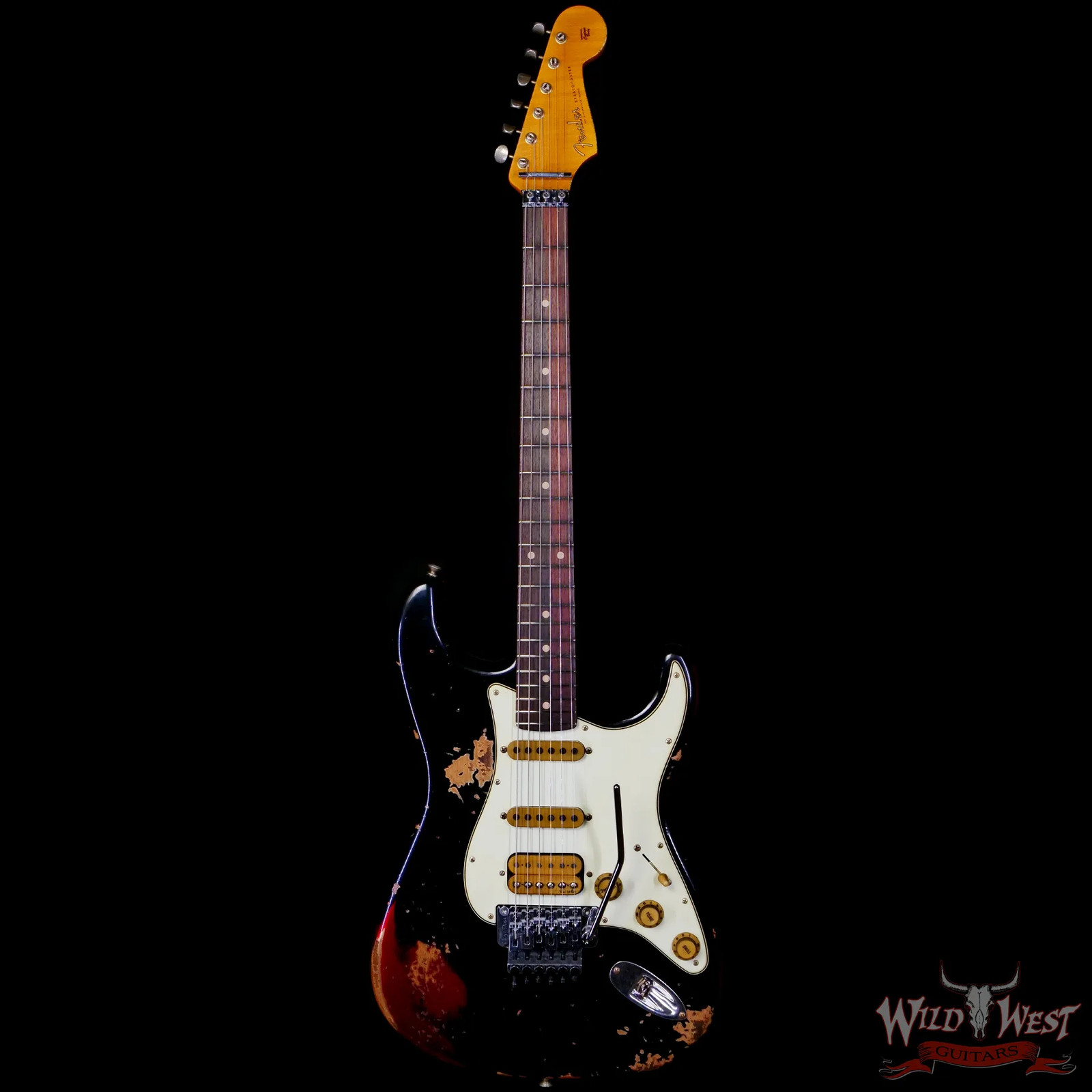 Fender Custom Shop Black Lightning Stratocaster Floyd Rose Apple Red 8.00 lbs
