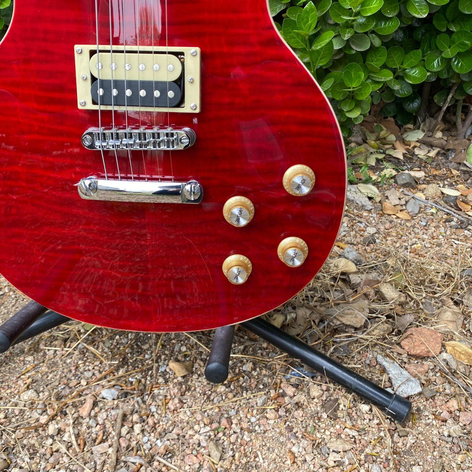 Zebra Pickups Electric Guitar flame maple top Chrome hardware rosewood fretboard