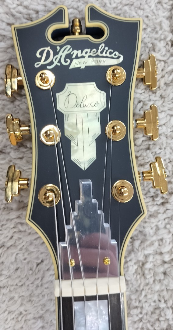 D’Angelico Deluxe DC Semi-Hollow Limited Guitar, Matte Powder Blue, DADDCMPBGTCB