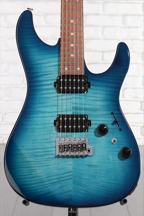 Ibanez Standard AZ24S1F Electric Guitar – Transparent Turquoise Burst