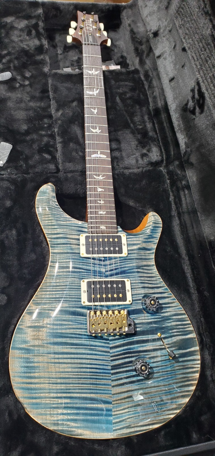 PRS Custom 24 10-Top, Carroll Blue, Free Ship, Hardcase, 980