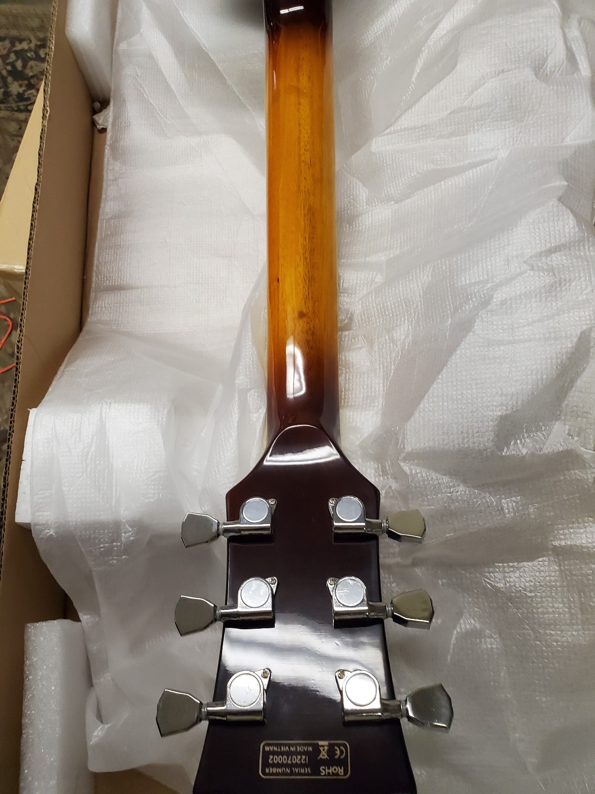 IYV-IJZ-300 TSB Jazz Solid hollow-Body Electric Guitar, Tobacco Sunburst