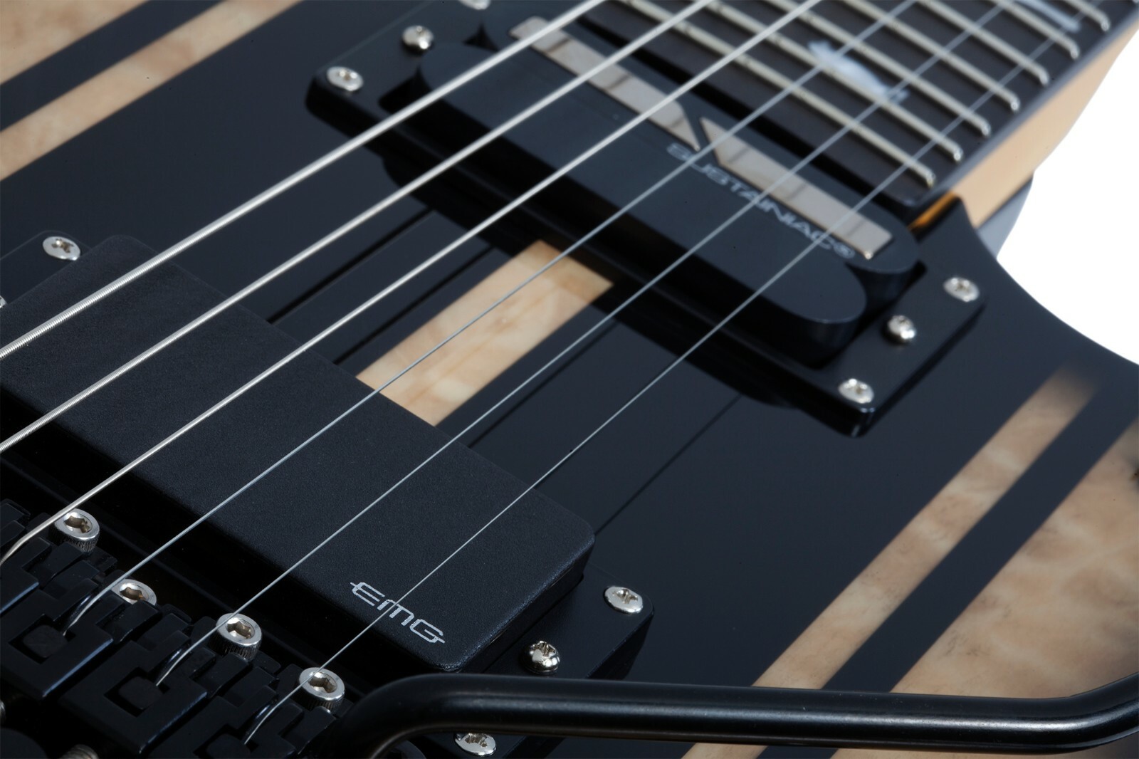 Schecter DJ Ashba Natural Black Burst Electric Guitar + Case Sustainiac Floyd