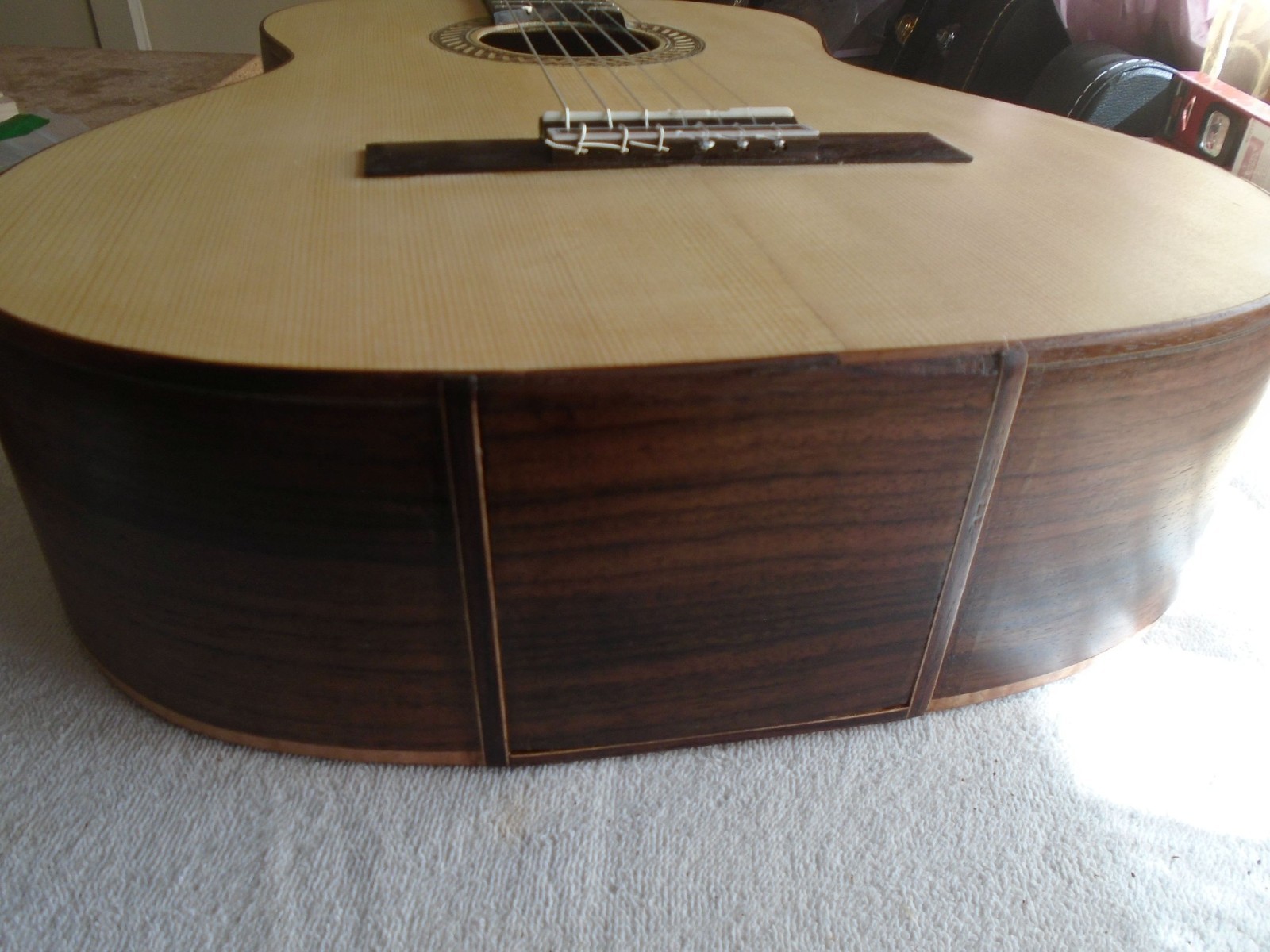 Solid wood, amateur luthier made guitar