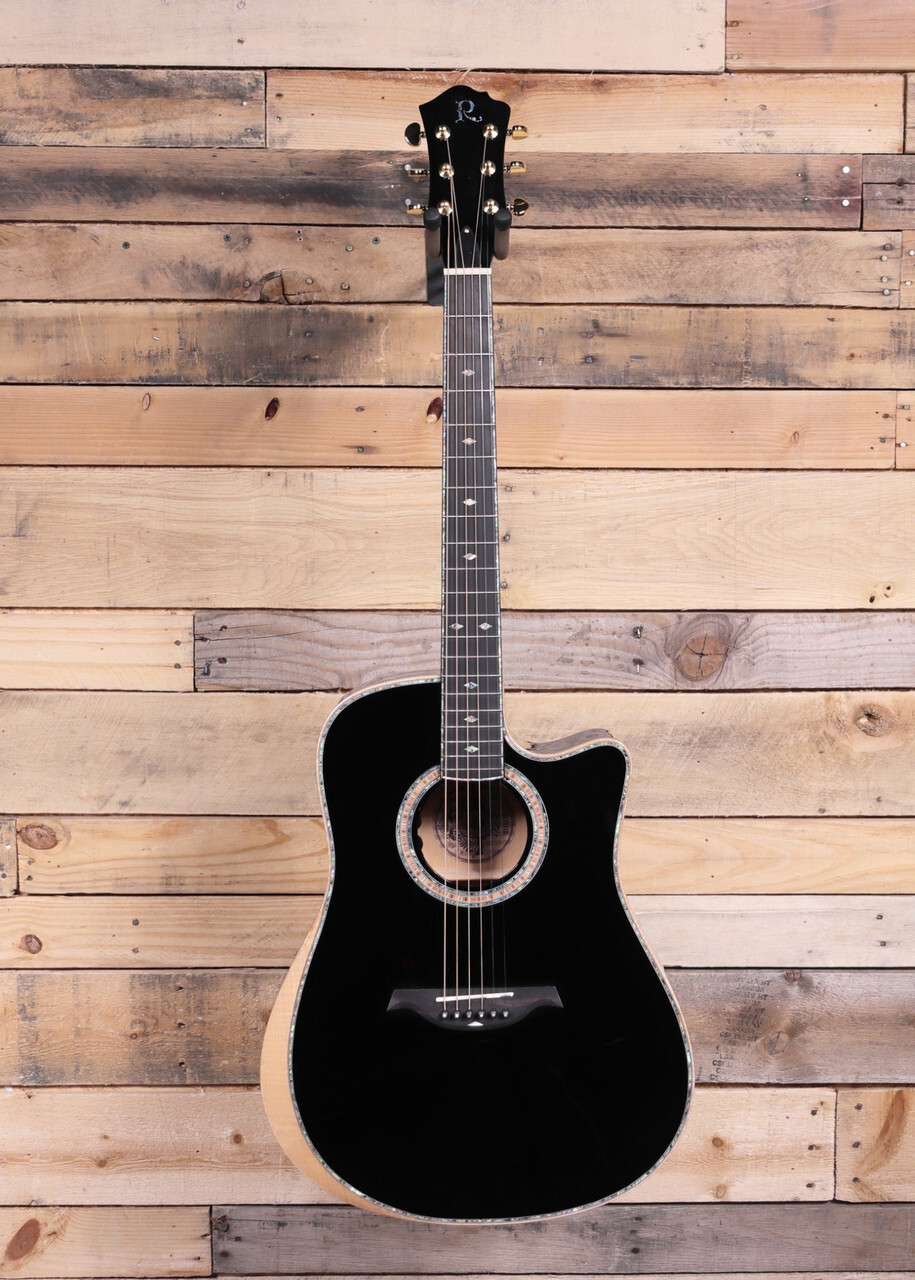 BC Rich Prophecy Acoustic/Electric Guitar Black w/ Case
