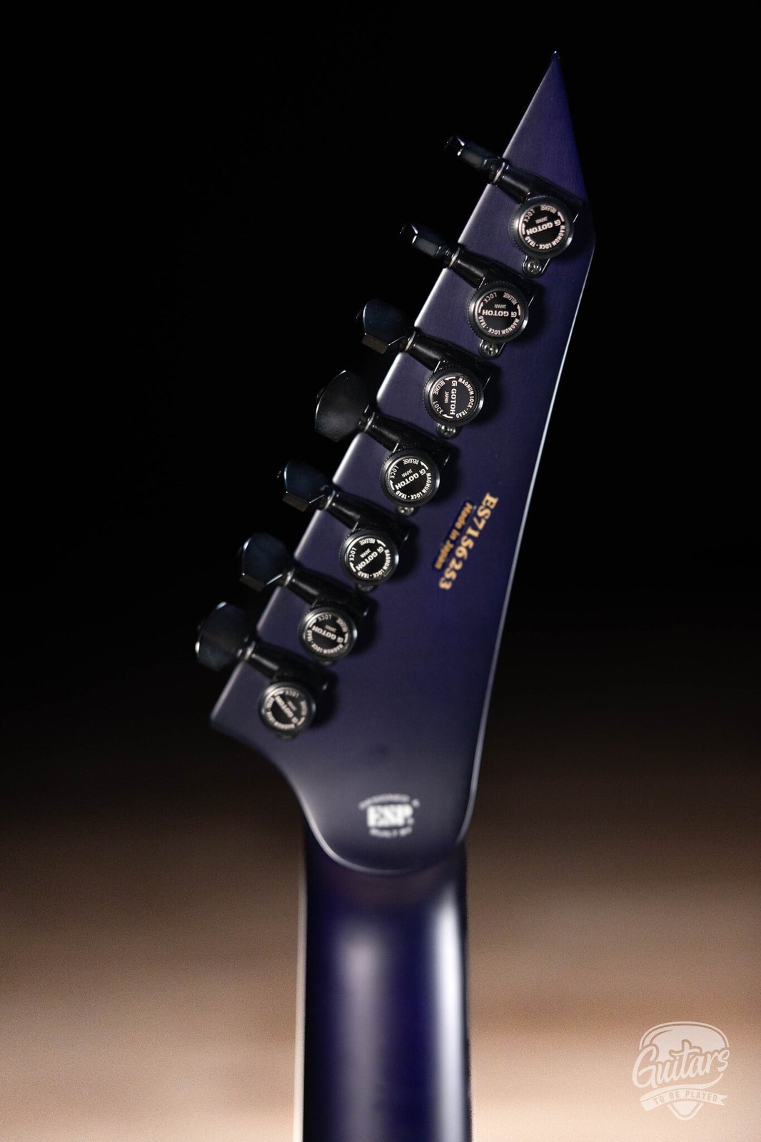 ESP E-II M-II 7 NT Bare Knuckle 7-String Guitar w/ Case – Purple Natural Fade