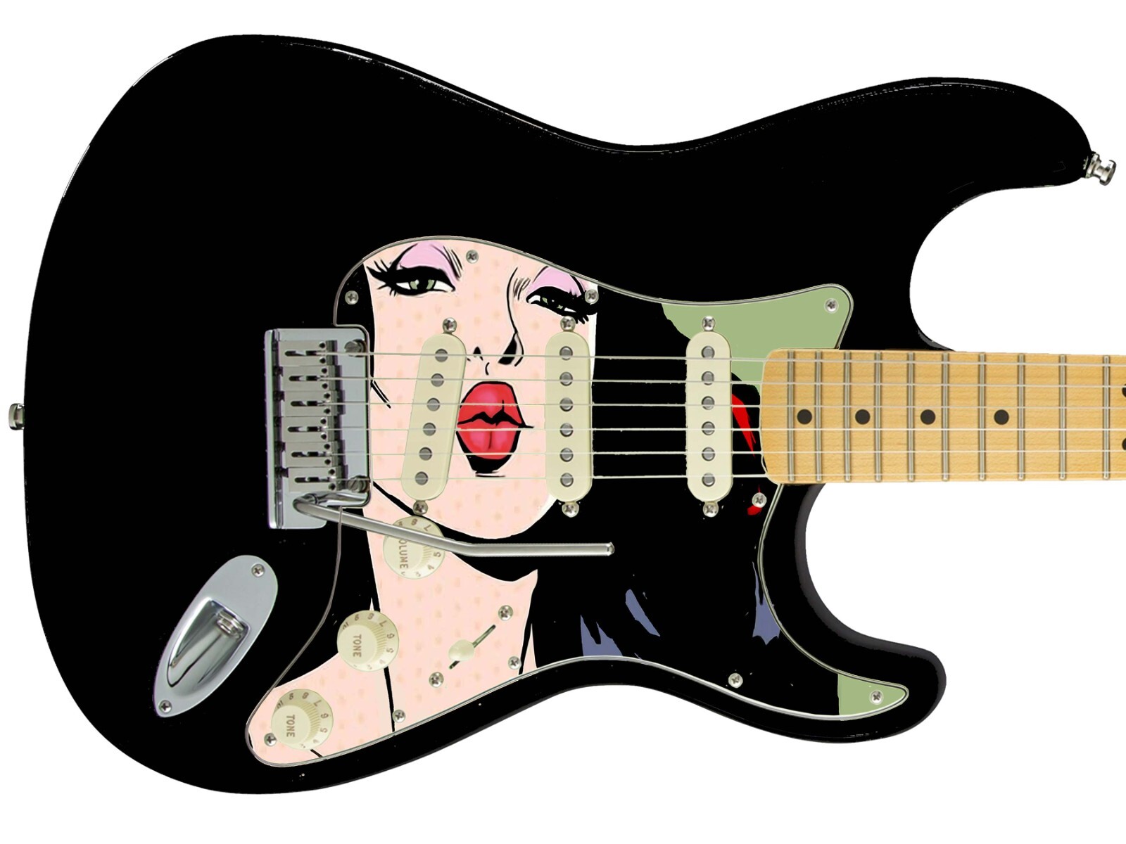 Guitar Skin Wrap Axe Re-Skin Pop Rock High Society Groupie Girl – 1212