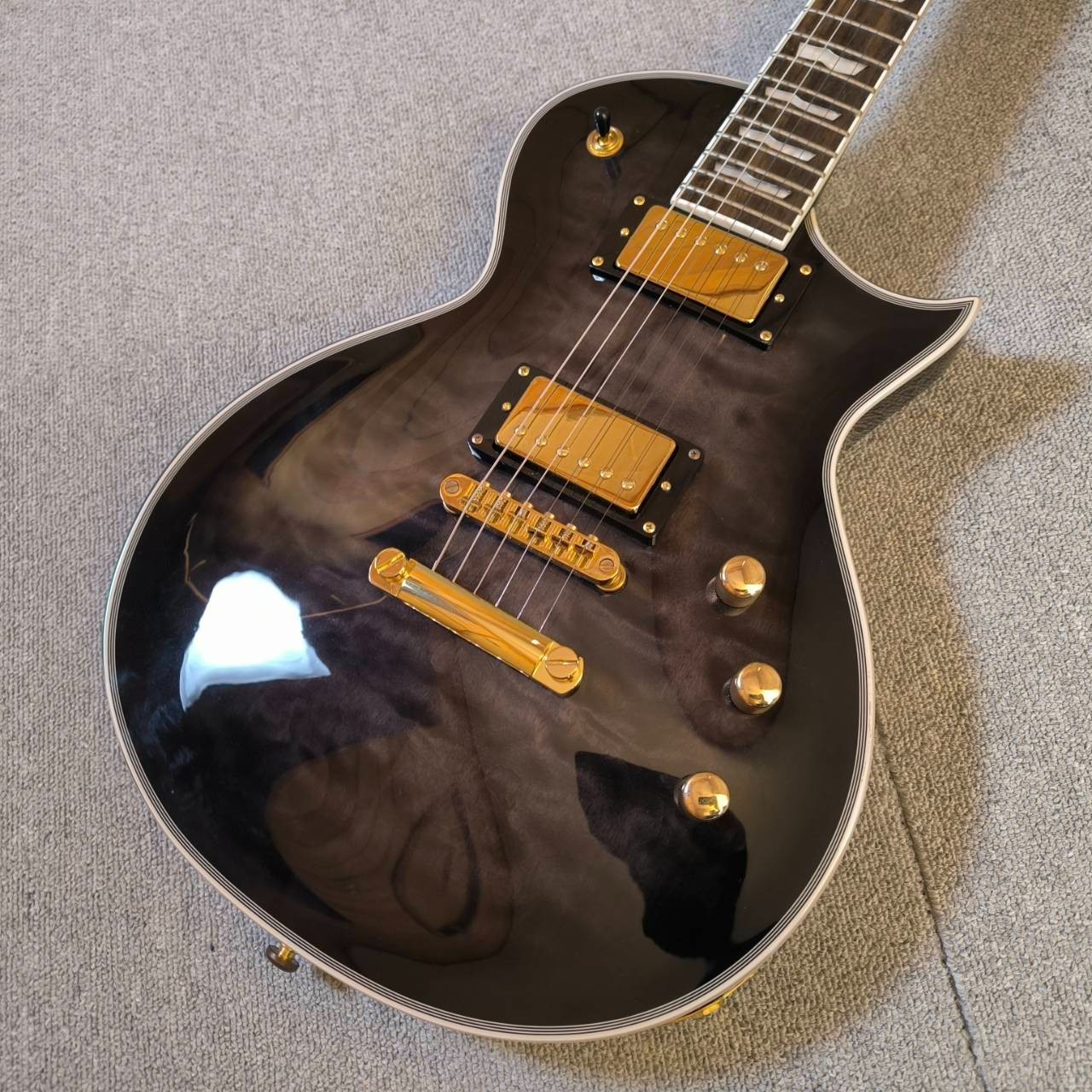 Grass Roots By ESP Electric Guitar Les Paul Custom Used JS Black John Sykes